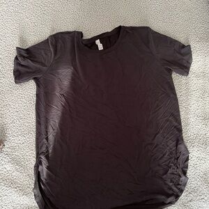 Zyia Black Perfect Slit Swoop T